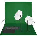 Kit per Studio Fotografico con Set di Luci e Fondale