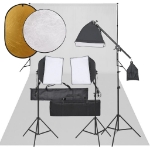 Kit per Studio Fotografico con Set Luci, Fondale e Riflettore