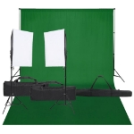 Kit per Studio Fotografico con Set di Luci e Fondale