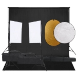 Kit per Studio Fotografico con Set Luci, Fondale e Riflettore