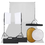 Kit per Studio Fotografico con Set Luci, Fondale e Riflettore