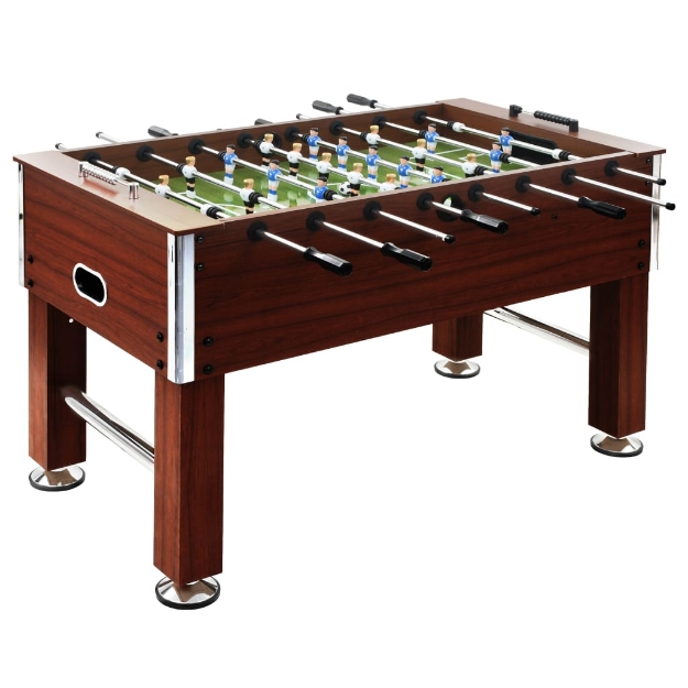 Tavolo Calcio Balilla in Acciaio 140x74,5x87,5 cm Marrone