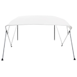 Bimini di Prua con Tendalino a 4 Archi Bianco 243x196x137 cm