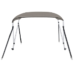 Bimini di Prua con Tendalino 2 Archi Grigio 179x156x93 cm