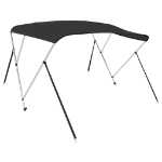 Bimini di Prua con Tendalino 3 Archi Nero 182x184x136 cm