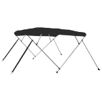 Bimini di Prua con Tendalino 4 Archi Nero 236x228x127 cm