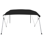 Bimini di Prua con Tendalino 4 Archi Nero 236x228x127 cm