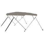 Bimini di Prua con Tendalino 4 Archi Grigio 236x199x135 cm