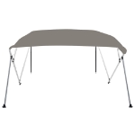 Bimini di Prua con Tendalino 4 Archi Grigio 236x199x135 cm