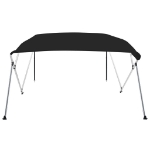 Bimini di Prua con Tendalino 4 Archi Nero 236x199x135 cm