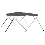 Bimini di Prua con Tendalino a 4 Archi Antracite 243x180x137 cm