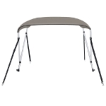 Bimini di Prua con Tendalino 2 Archi Grigio 178x138x96 cm