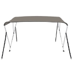 Bimini di Prua con Tendalino 3 Archi Grigio 183x152x133 cm