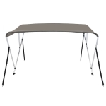 Bimini di Prua con Tendalino 3 Archi Grigio 184x189x135 cm