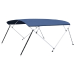 Bimini di Prua Tendalino a 4 Archi Blu 243x(230-244)x137 cm