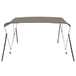 Bimini di Prua con Tendalino 3 Archi Grigio 184x170x133 cm