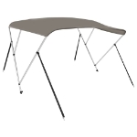 Bimini di Prua con Tendalino 3 Archi Grigio 182x184x136 cm