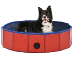 Piscina per Cani Pieghevole Rossa 80x20 cm in PVC