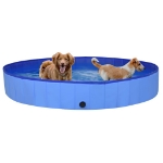 Piscina per Cani Pieghevole Blu 200x30 cm in PVC