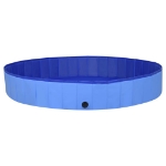 Piscina per Cani Pieghevole Blu 200x30 cm in PVC