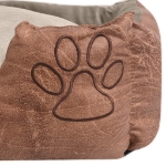 Cuccia per Cani con Cuscino Imbottito Pelle Sintetica XXL Beige