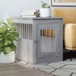 Gabbia Cani da Arredamento Grigio Sonoma 55x75x65cm Multistrato