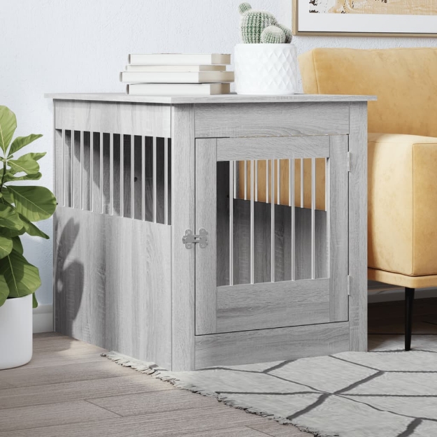 Gabbia Cani Arredamento Grigio Sonoma 64,5x80x71cm Multistrato