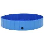 Piscina per Cani Pieghevole Blu 160x30 cm in PVC