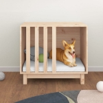 Casetta per Cani 70x50x62 cm in Legno Massello di Pino