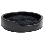 Lettino per Cani Nero 79x70x19 cm in Peluche e Similpelle