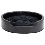 Lettino per Cani Nero 79x70x19 cm in Peluche e Similpelle