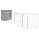 Casetta Cani Corsa Grigio Chiaro 165x863x181 cm Acciaio Zincato