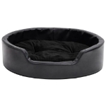 Lettino per Cani Nero 69x59x19 cm in Peluche e Similpelle