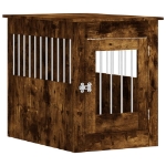 Gabbia Cani da Arredamento Rovere Fumo 55x80x68cm Multistrato