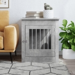 Gabbia Cani Arredamento Grigio Cemento 64,5x80x71cm Multistrato