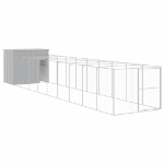 Casetta Cani Corsa Grigio Chiaro 214x1069x181cm Acciaio Zincato