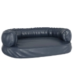 Letto Cani Ergonomico Gommapiuma Blu Scuro 75x53 cm Similpelle