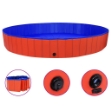 Piscina per Cani Pieghevole Rossa 300x40 cm in PVC