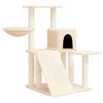 Albero per Gatti con Tiragraffi in Sisal Crema 82 cm