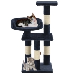 Albero per Gatti con Tiragraffi in Sisal 65 cm Blu