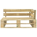 Panca Angolare da Giardino su Pallet in Legno