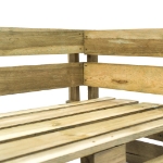 Panca Angolare da Giardino su Pallet in Legno