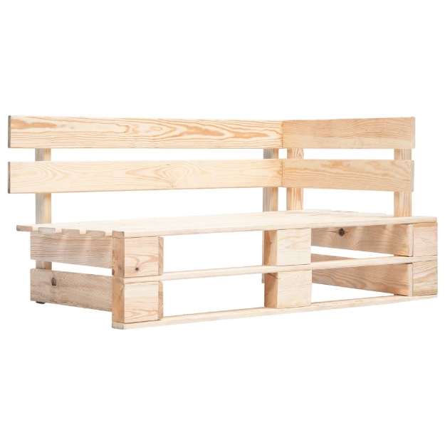 Panca Angolare da Giardino su Pallet in Legno