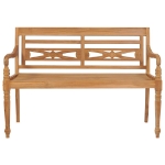 Panca Batavia con Cuscino Talpa 120 cm in Massello di Teak