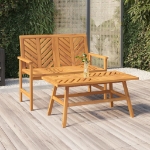 Panca da Giardino 109 cm in Legno Massello di Acacia