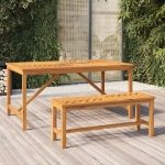 Panca da Giardino 110 cm in Legno Massello di Acacia