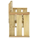 Panca da Giardino 121 cm in Legno di Pino Impregnato