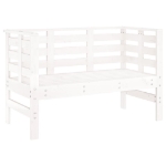 Panca da Giardino Bianca 111,5x53x71 cm Legno Massello di Pino