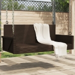 Panchina a Dondolo Marrone 119x56x48 cm in Polyrattan