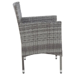 Panchina da Giardino 105 cm in Polyrattan Grigio